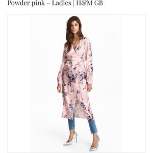 H&M wrapped floral dress shirt